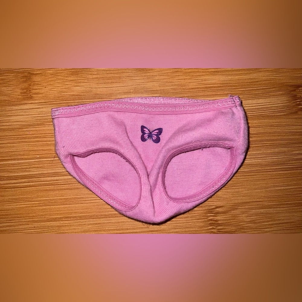 American Girl Julie Underwear Panties Retired Meet Butterfly Pink Doll 18”